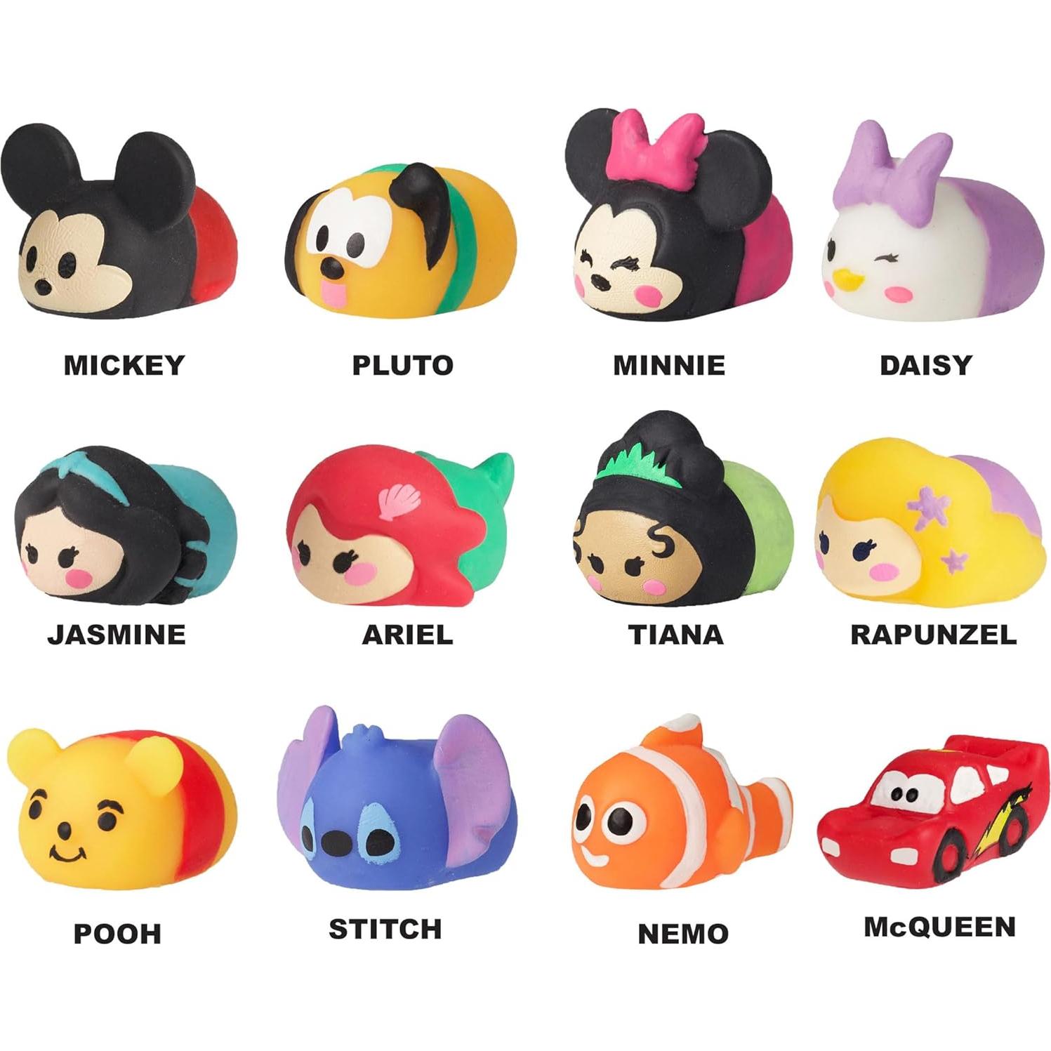Mini Squishies Disney JA-RU - 12 Juguetes Alivio Estrés