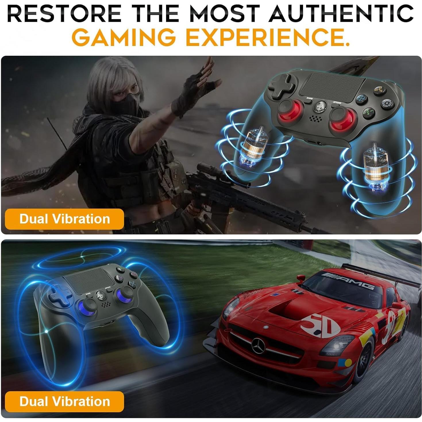 Controlador Inalámbrico PS4 Citnh 2 Pack Rojo y Azul