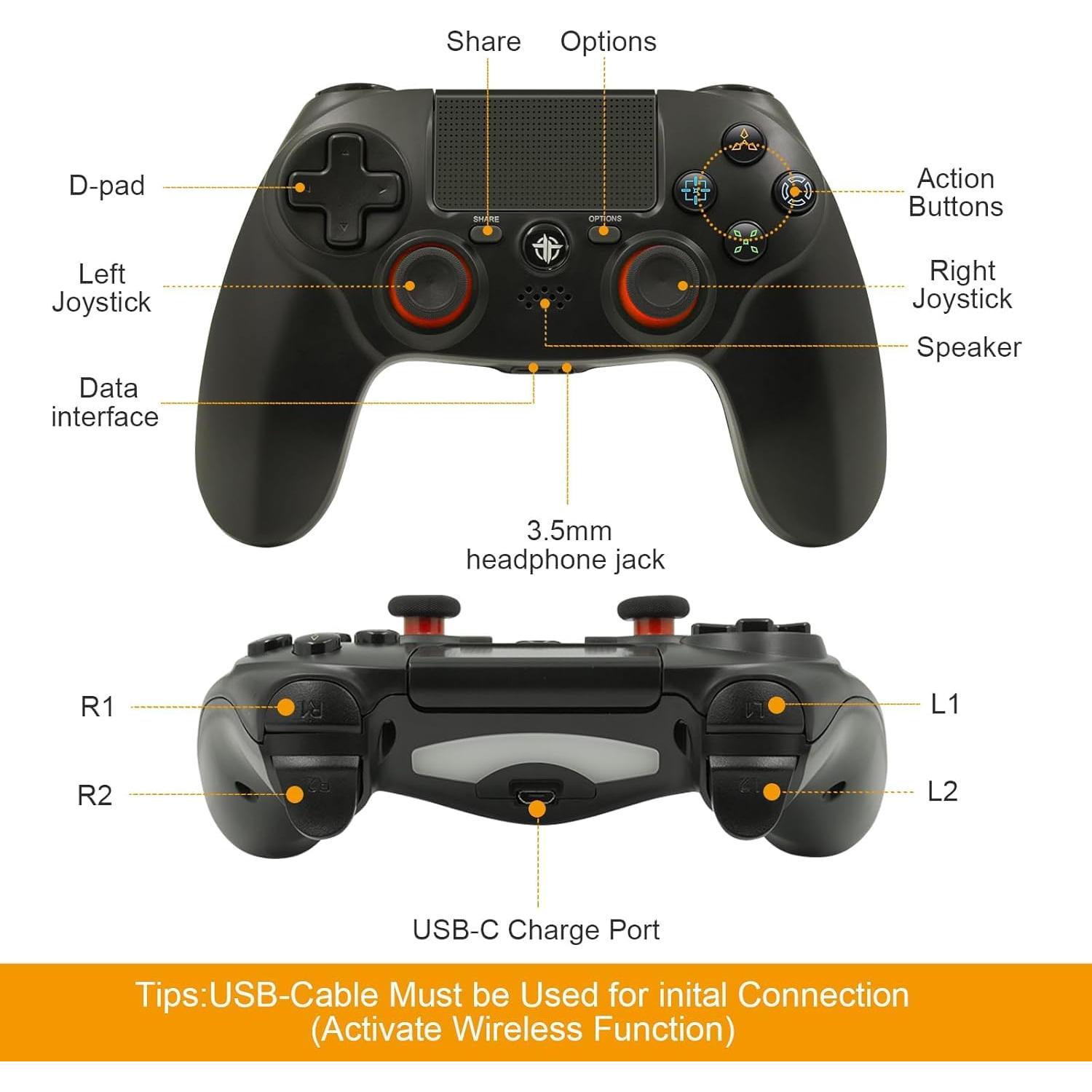 Controlador Inalámbrico PS4 Citnh 2 Pack Rojo y Azul