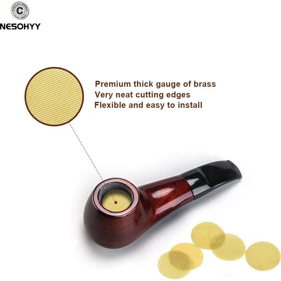 200 Pantallas de Tubo de Latón Premium 1.27 cm con Caja Metal