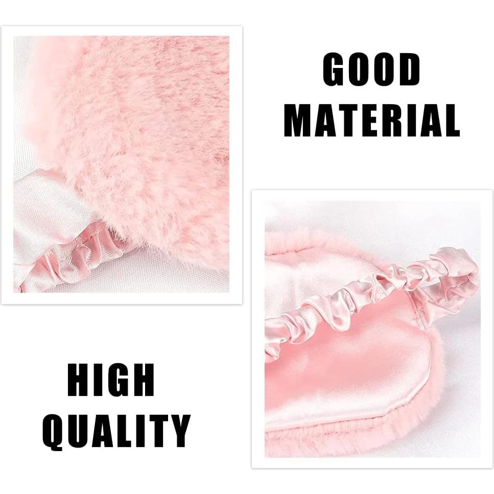 4 Máscaras de Sueño de Peluche Haniu, Suaves y Coloridas