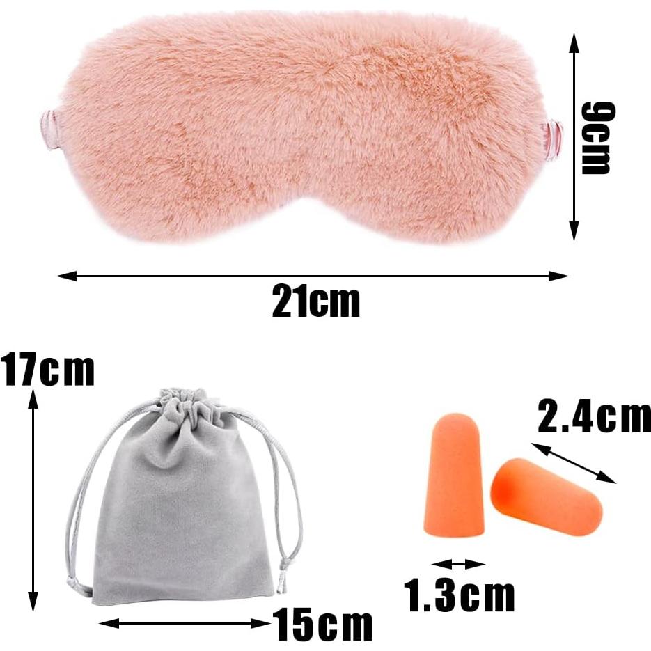 4 Máscaras de Sueño de Peluche Haniu, Suaves y Coloridas