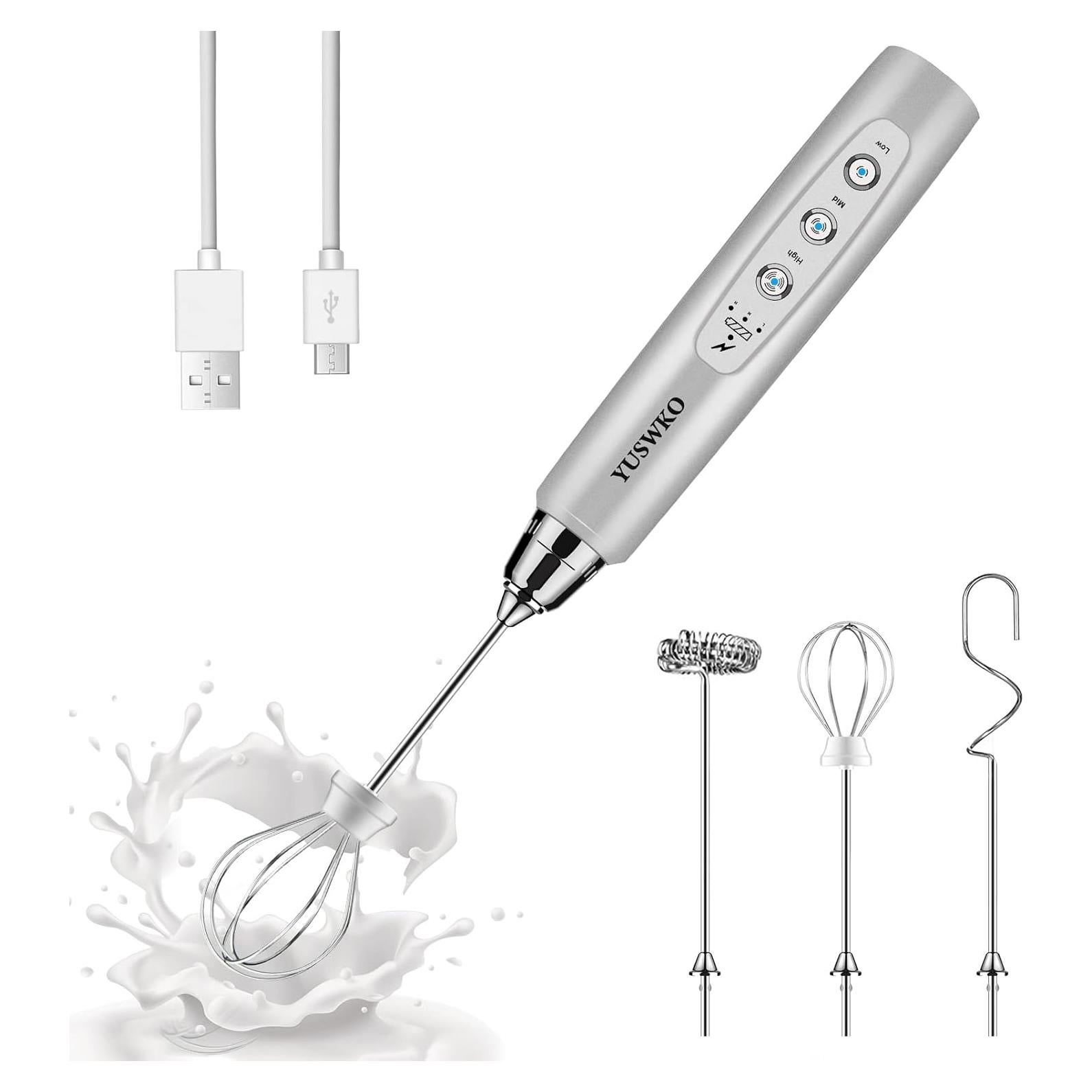 Batidor de Leche YUSWKO Recargable 800W 3 Velocidades