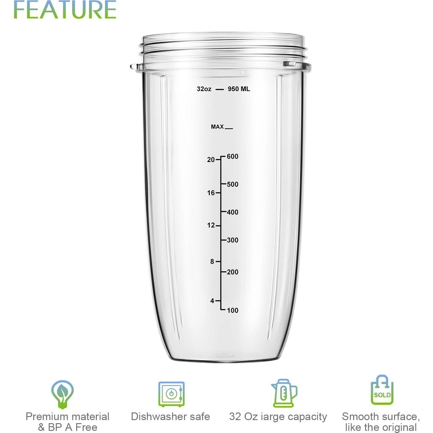 Piezas de Repuesto NutriBullet 32oz Cuchilla y Juntas