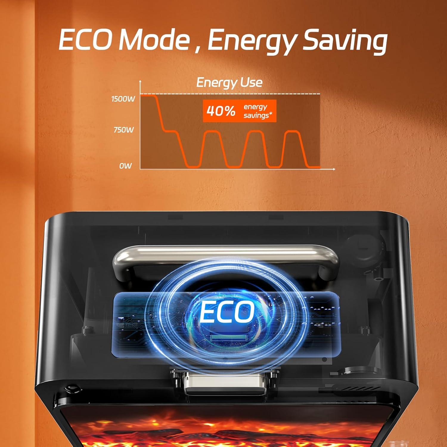 Calentador de Chimenea Eléctrico Feculs AD37 750/1500W 3 en 1