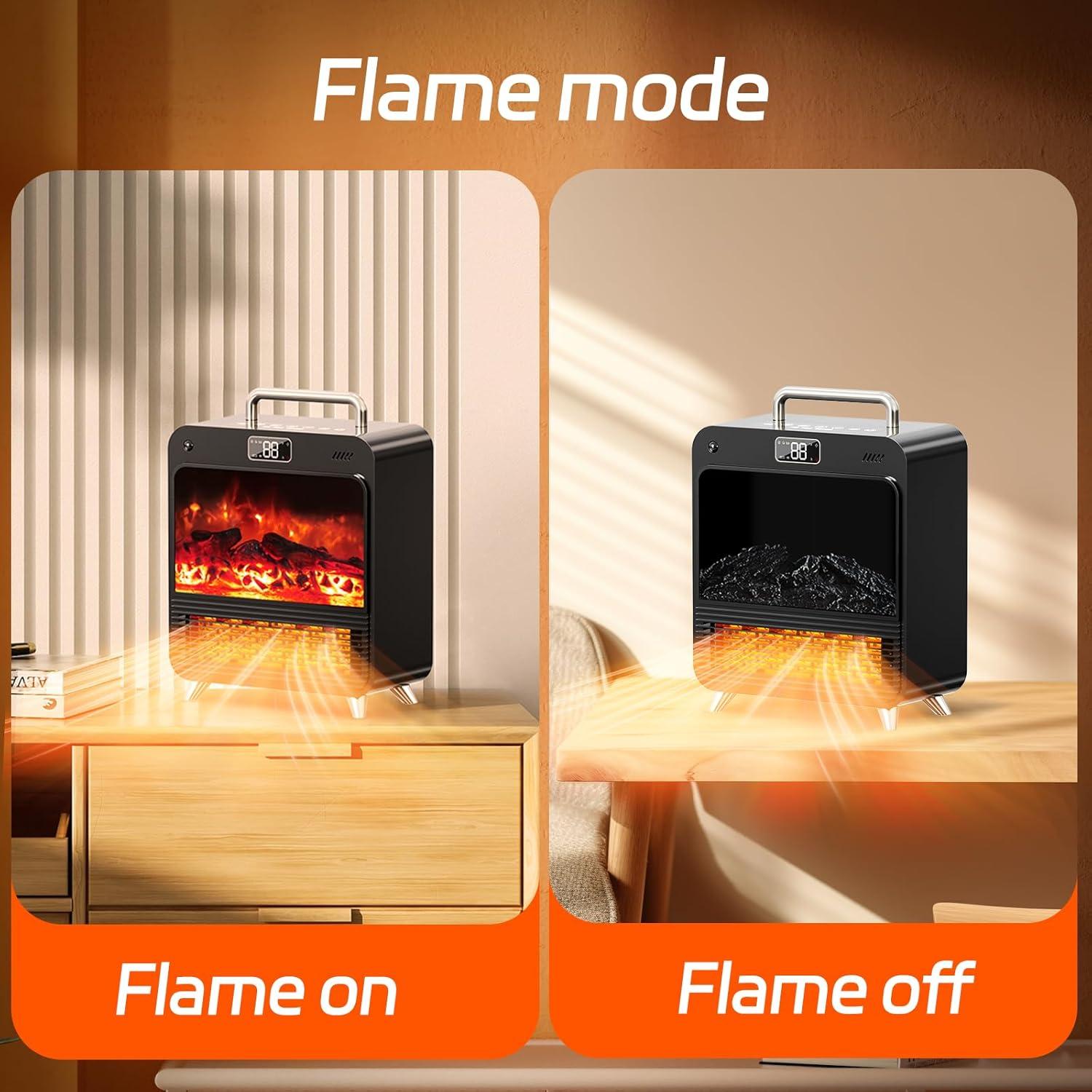 Calentador de Chimenea Eléctrico Feculs AD37 750/1500W 3 en 1