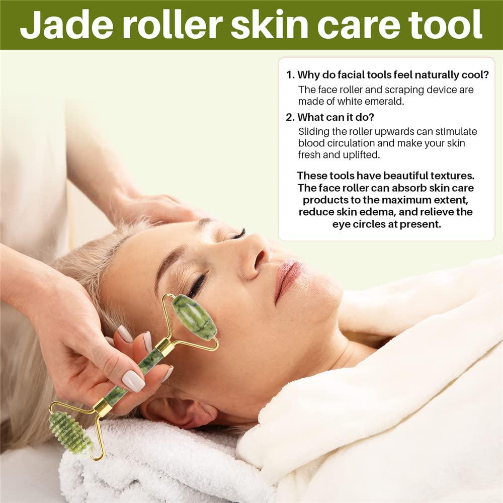 Rodillo Facial de Jade Shenghang 14.3x6.3cm Antiarrugas