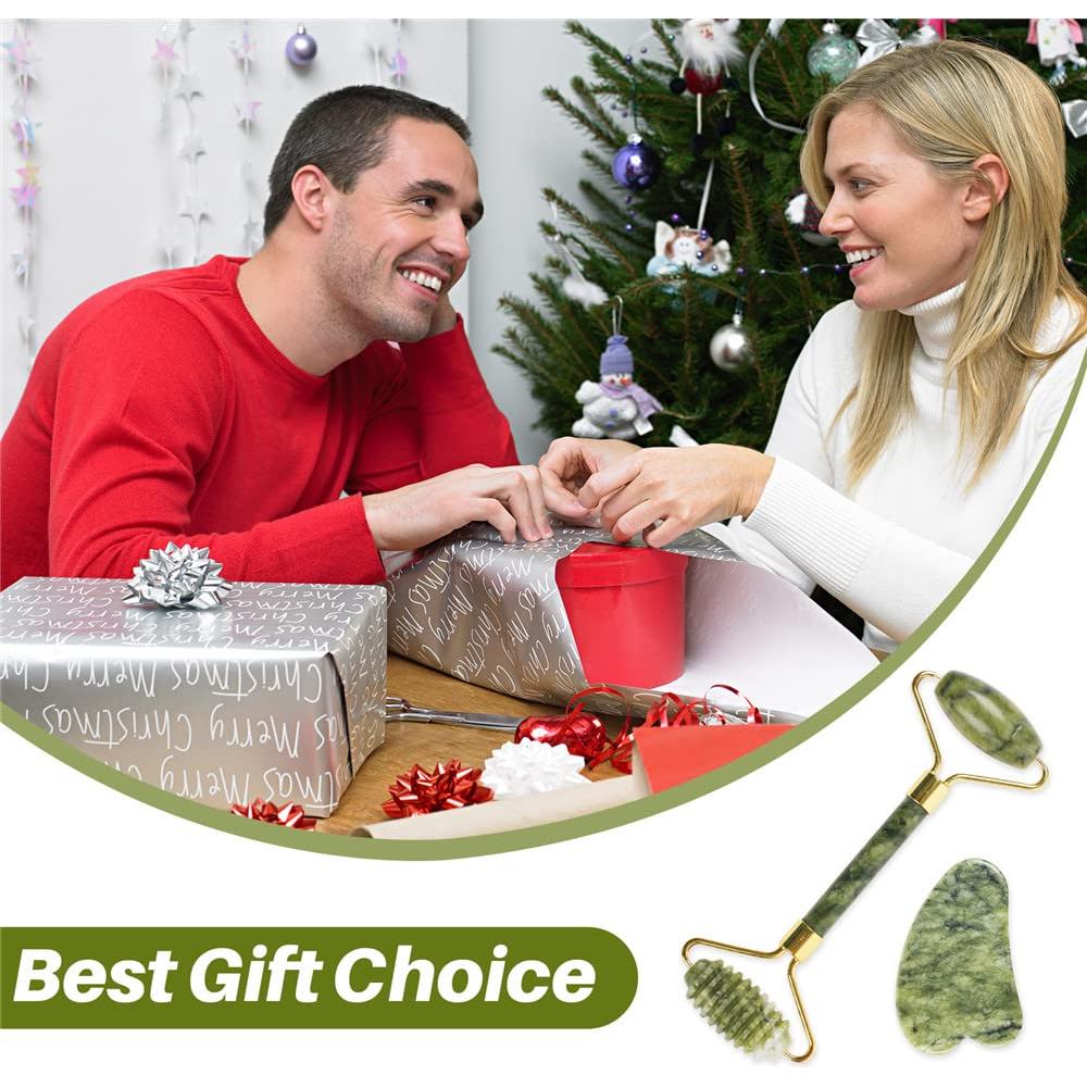 Rodillo Facial de Jade Shenghang 14.3x6.3cm Antiarrugas