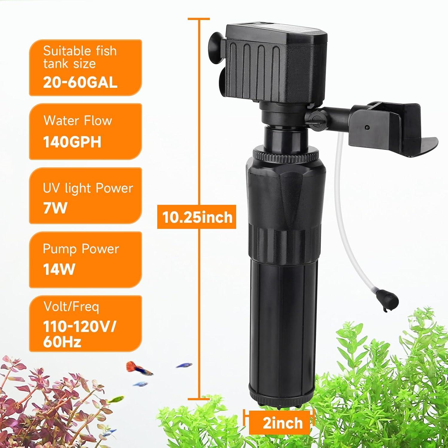 Filtro de Acuario Hygger HG153 14W para 75-227 litros