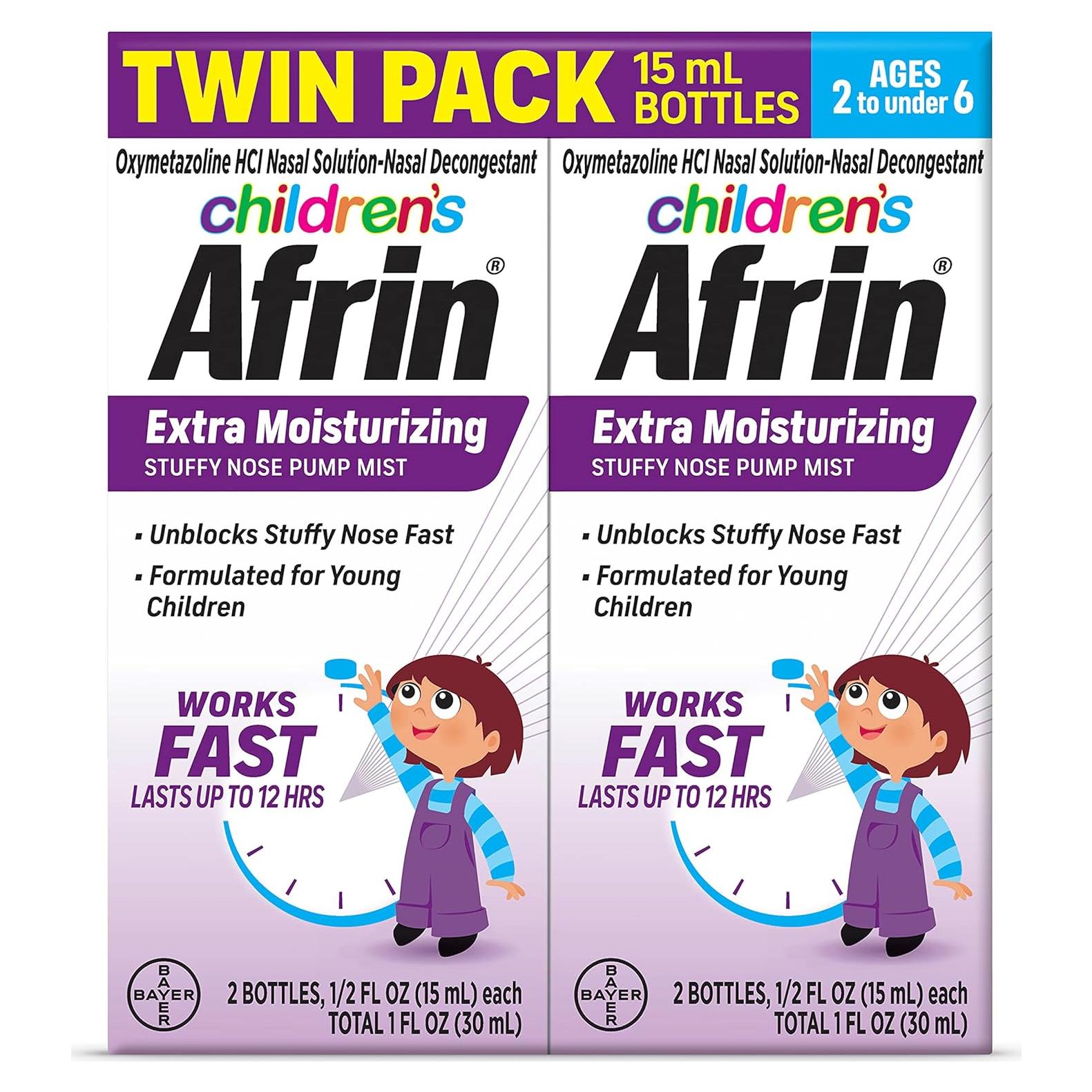 Afrin Spray Nasal Extra Hidratante Niños 15 ml - Paquete Doble