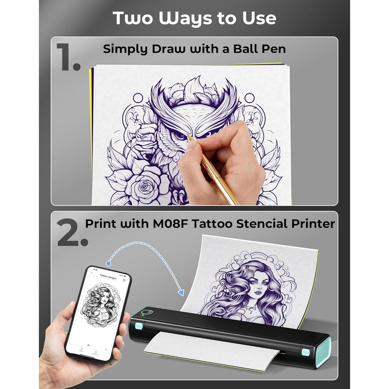 Papel de Transferencia de Tatuaje Itari A4 35 Hojas