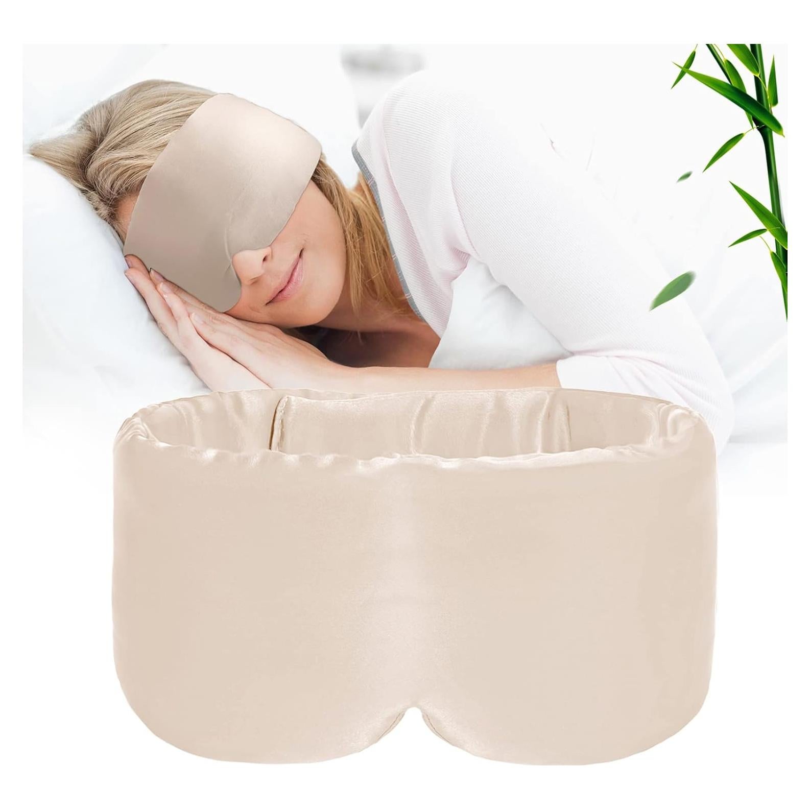 Máscara de Ojos de Bambú iCooBreeze Ajustable Grande Albaricoque