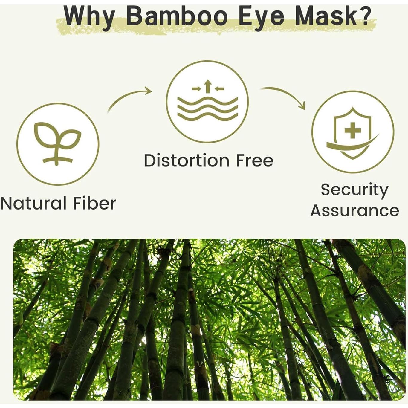 Máscara de Ojos de Bambú iCooBreeze Ajustable Grande Albaricoque