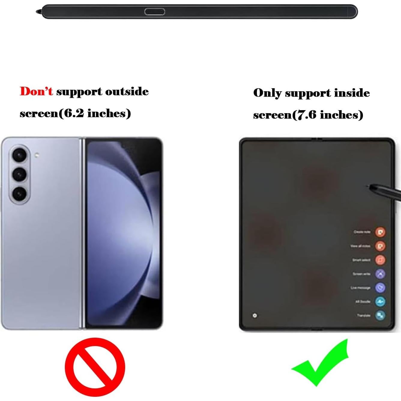 S Pen Slim Galaxy Z Fold 5/6 LiXiongBao Negro