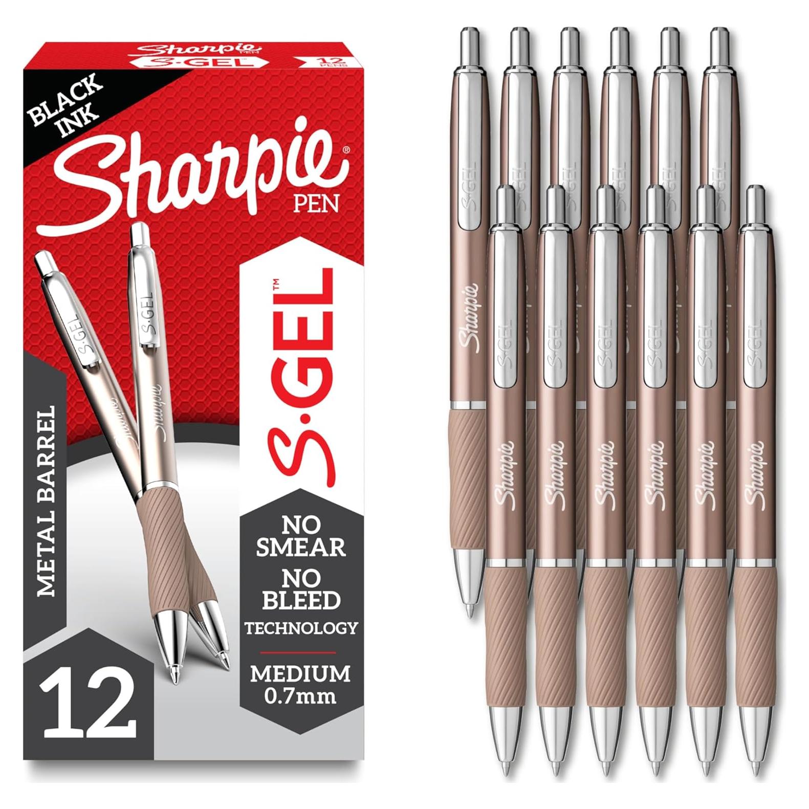 Bolígrafos de Gel Sharpie S-Gel 12 Piezas Tinta Negra 0.7mm