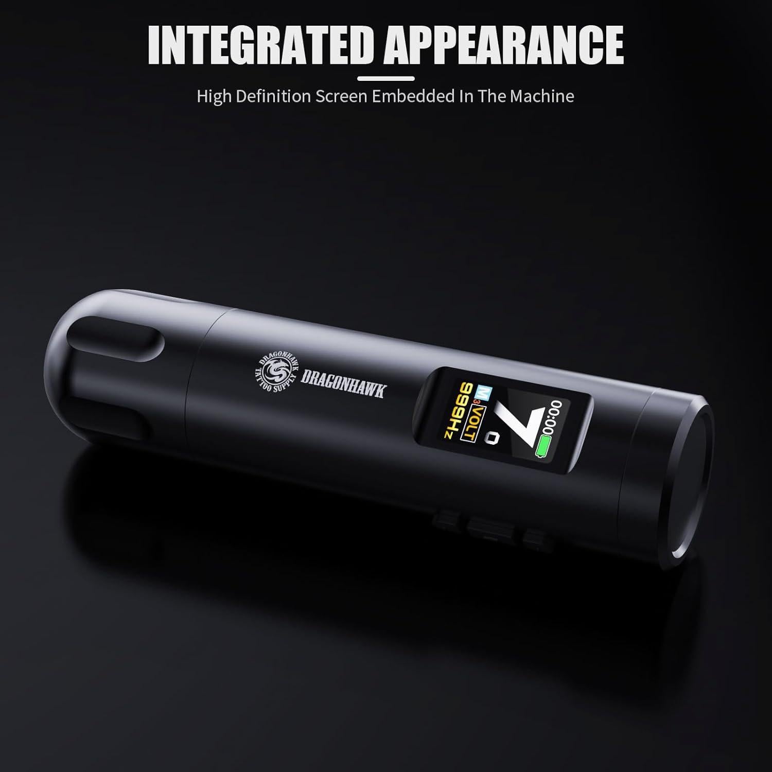 Kit de Tatuaje Dragonhawk X7 Inalámbrico con Pantalla Inteligente