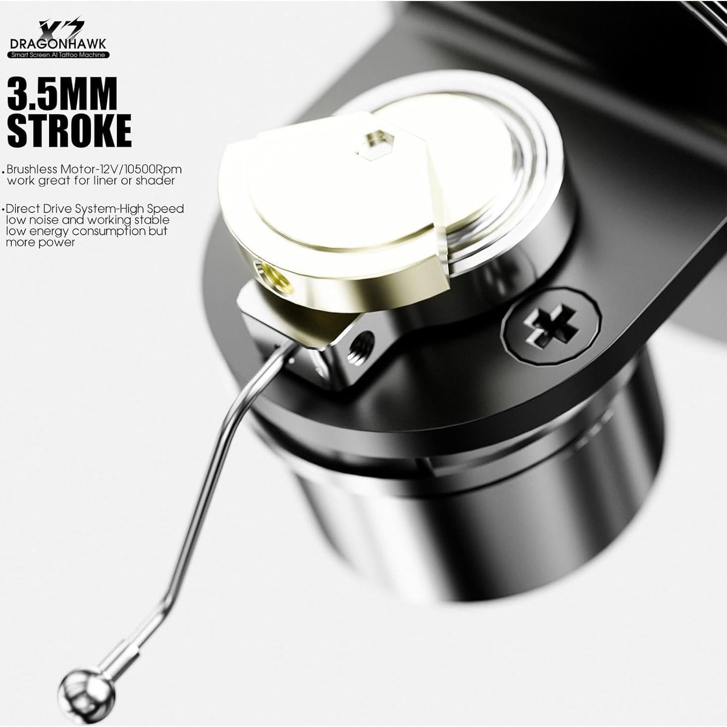 Kit de Tatuaje Dragonhawk X7 Inalámbrico con Pantalla Inteligente