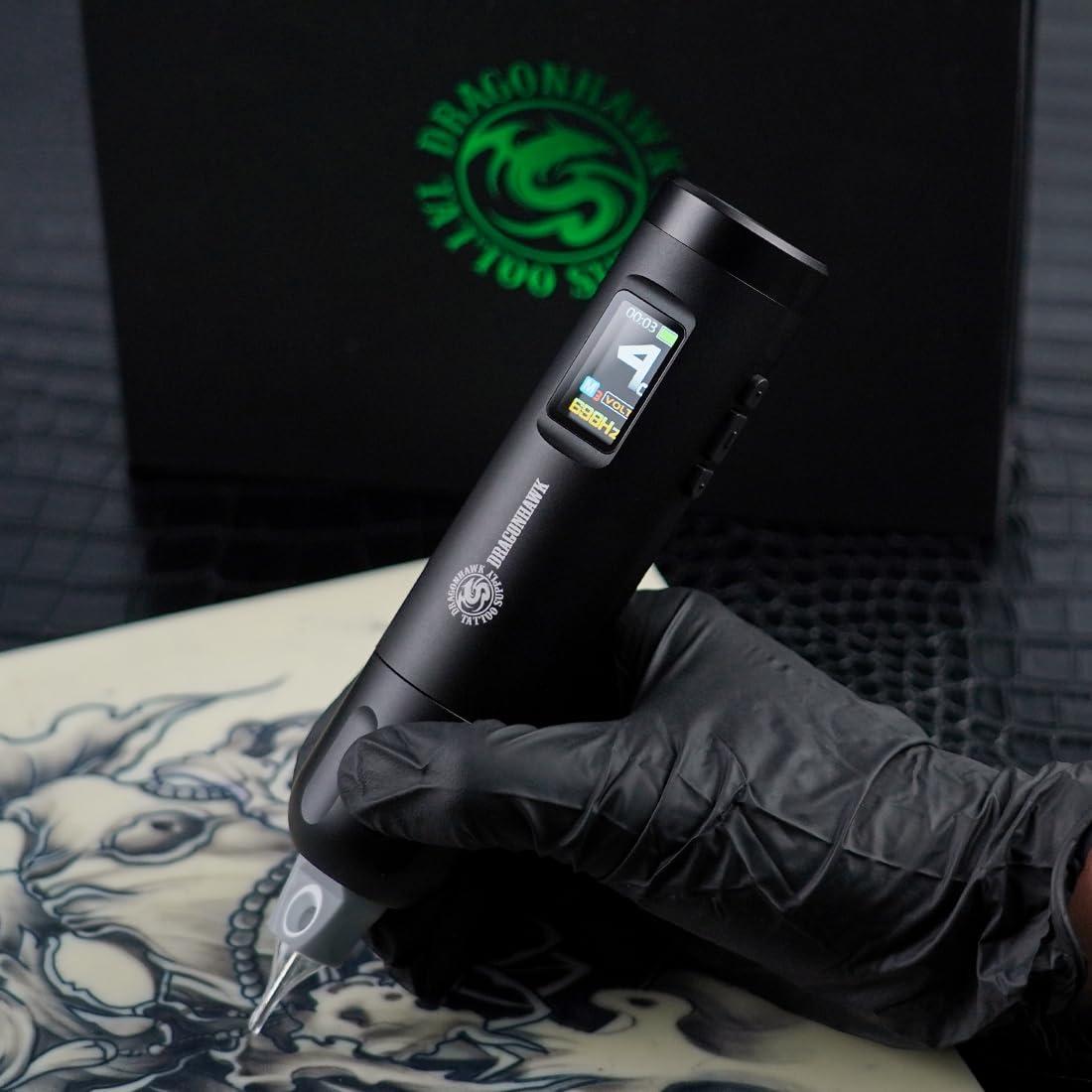 Kit de Tatuaje Dragonhawk X7 Inalámbrico con Pantalla Inteligente