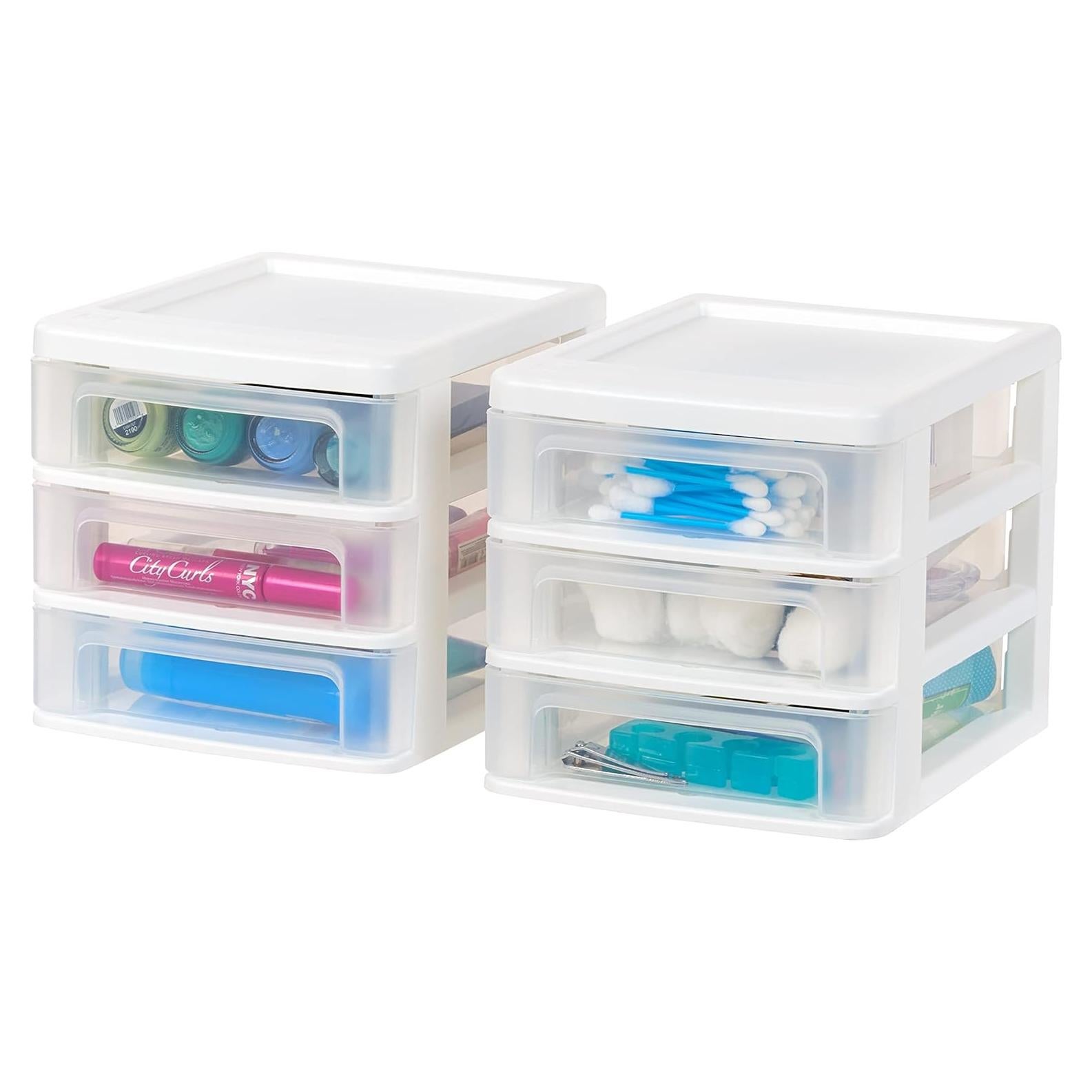 Organizador de Escritorio IRIS USA 3 Cajones Pequeño Blanco