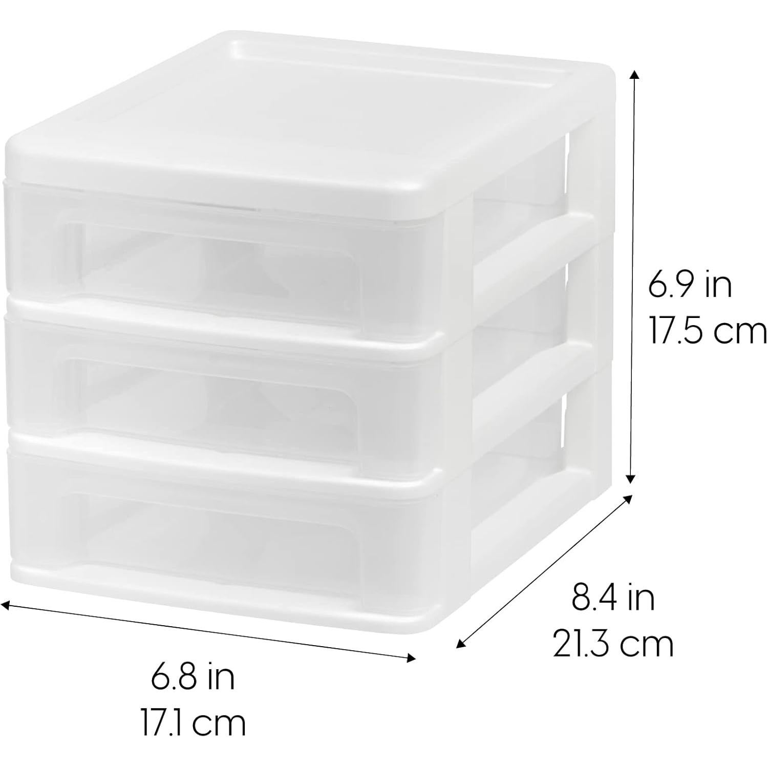 Organizador de Escritorio IRIS USA 3 Cajones Pequeño Blanco