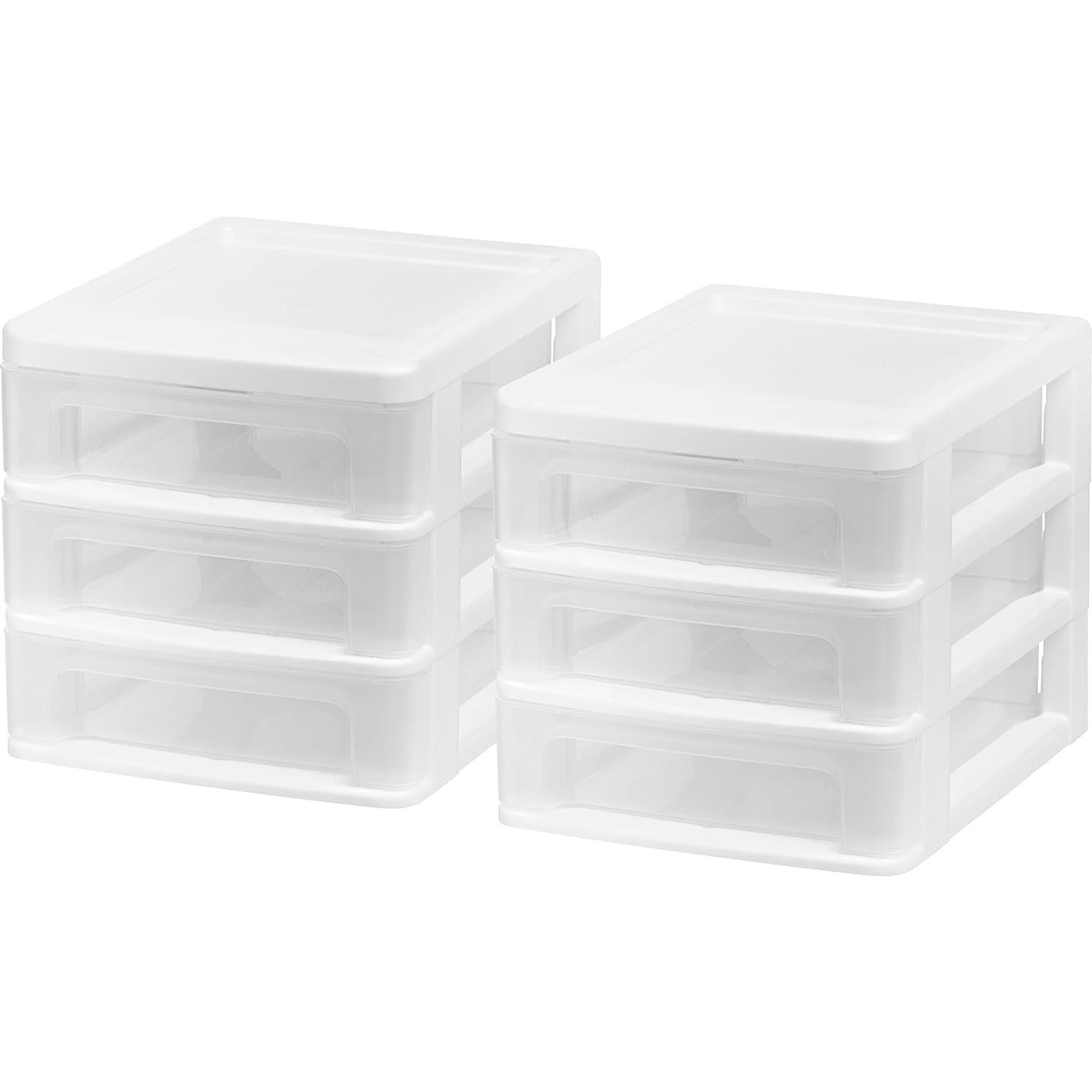 Organizador de Escritorio IRIS USA 3 Cajones Pequeño Blanco