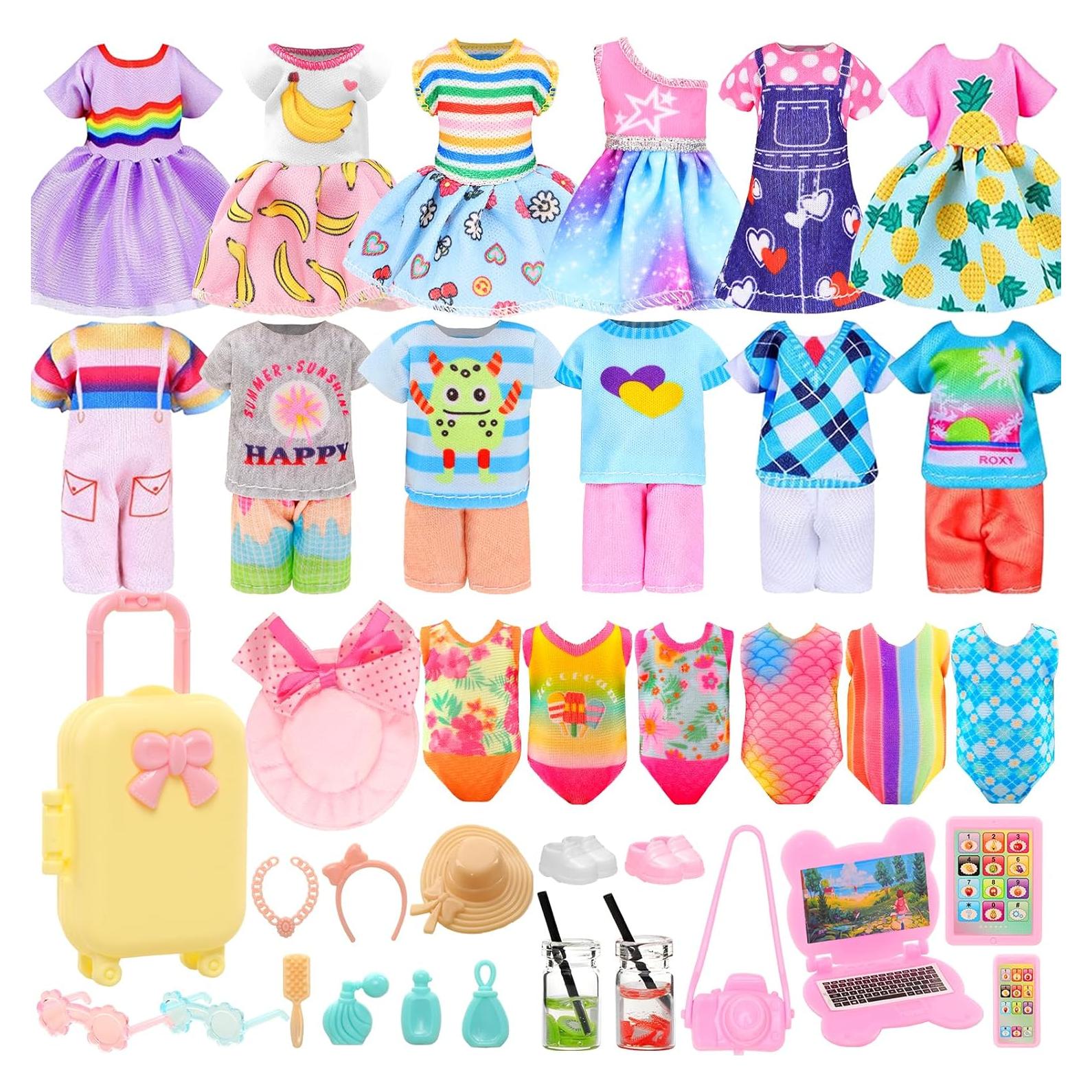 Maleta de Muñeca Miunana 27 Pcs con Ropa y Accesorios
