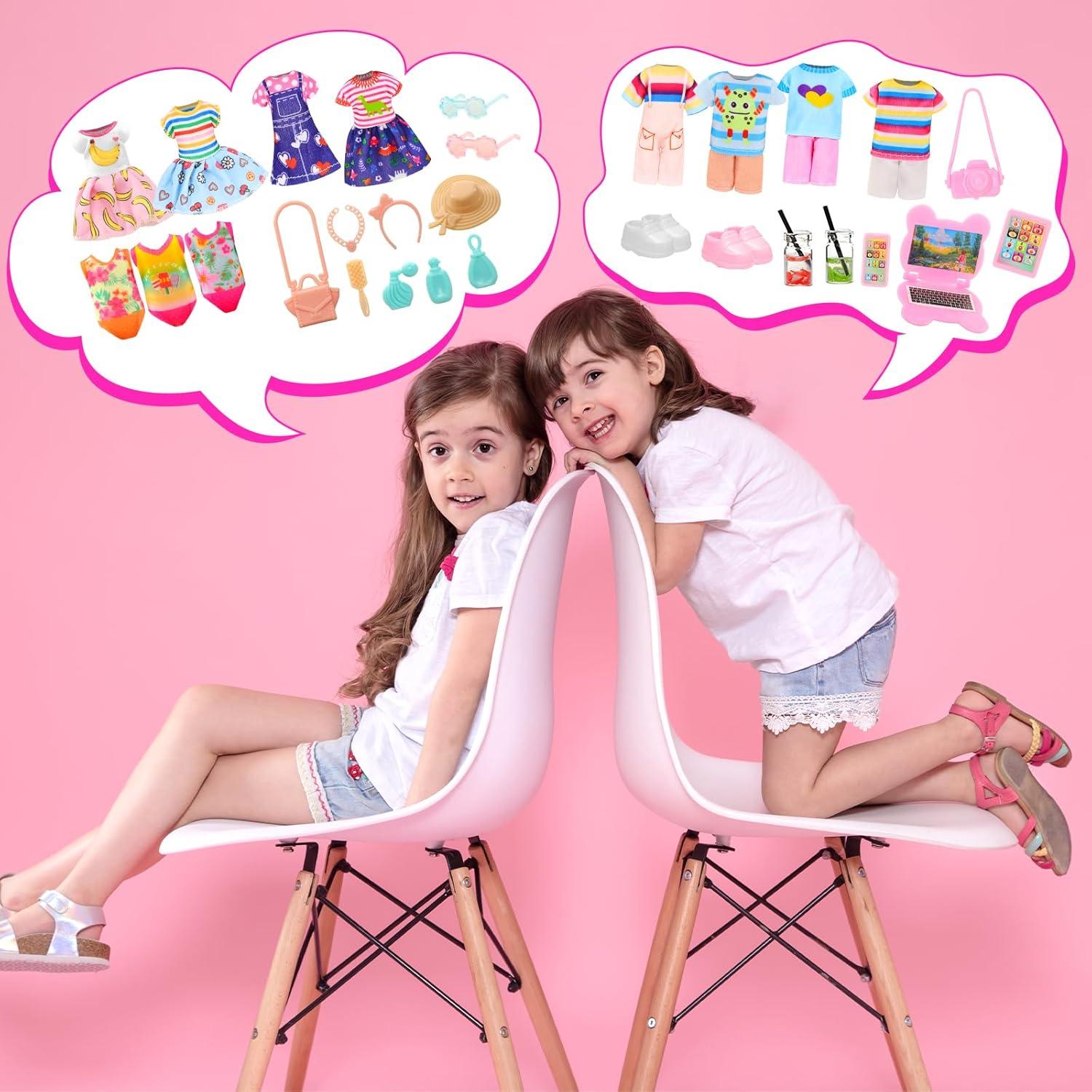 Maleta de Muñeca Miunana 27 Pcs con Ropa y Accesorios