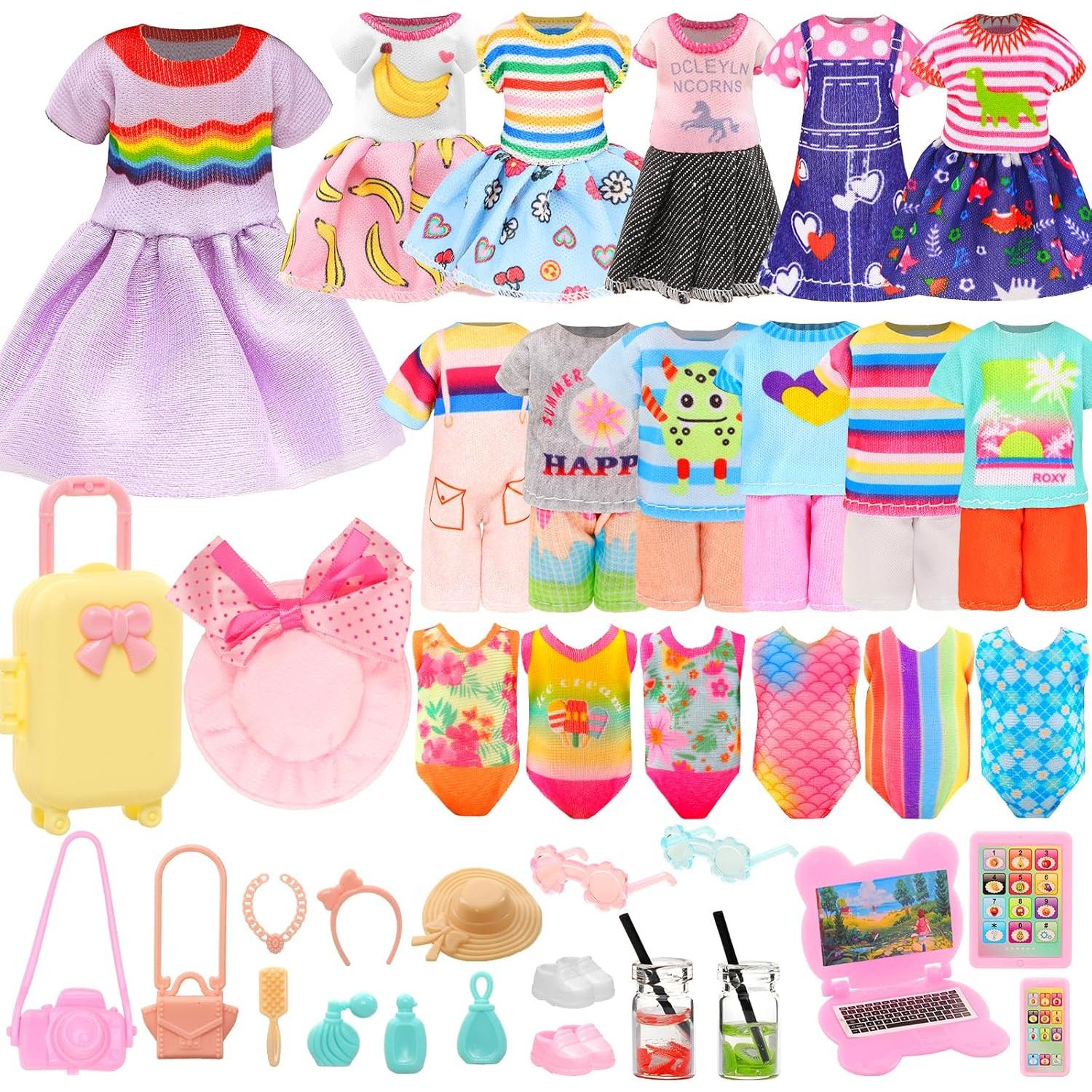 Maleta de Muñeca Miunana 27 Pcs con Ropa y Accesorios