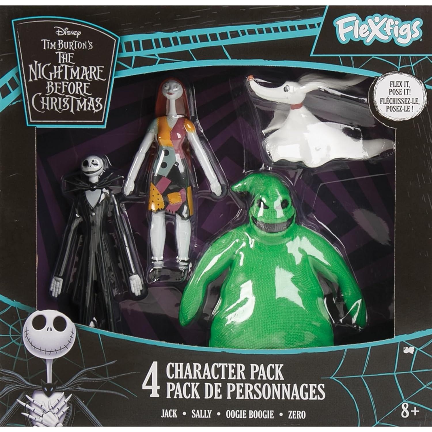Figuras de Acción TCG Toys FleXfigs - Pesadilla Antes de Navidad - 4 Personajes