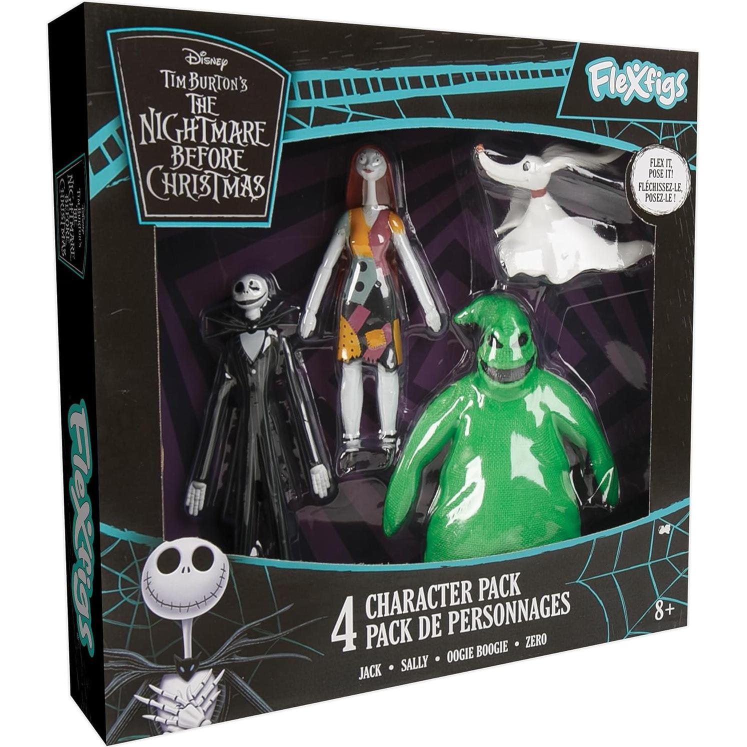 Figuras de Acción TCG Toys FleXfigs - Pesadilla Antes de Navidad - 4 Personajes