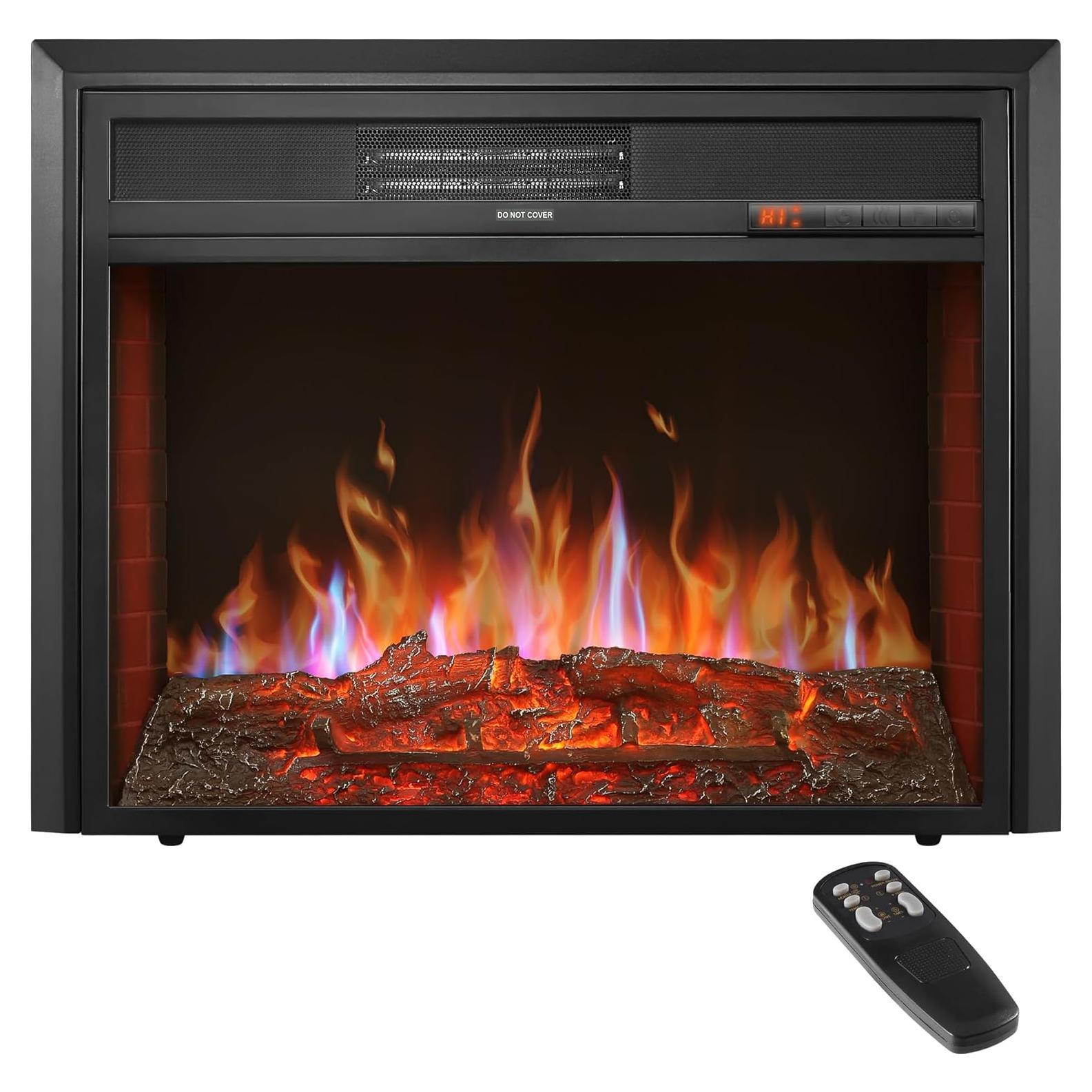 Insertos de Chimenea Eléctrica FLAME&SHADE 28" 750/1500W Negro