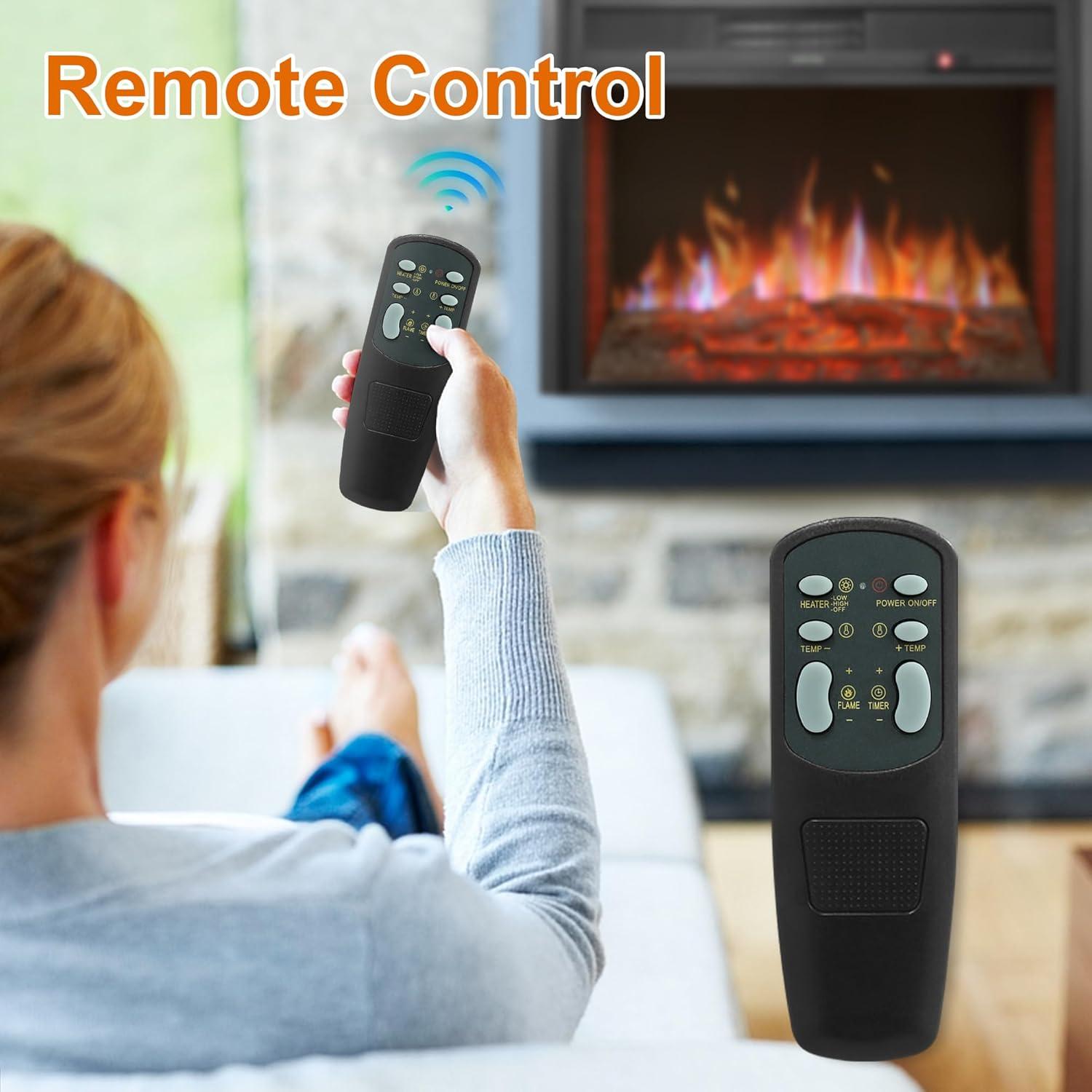 Insertos de Chimenea Eléctrica FLAME&SHADE 28" 750/1500W Negro