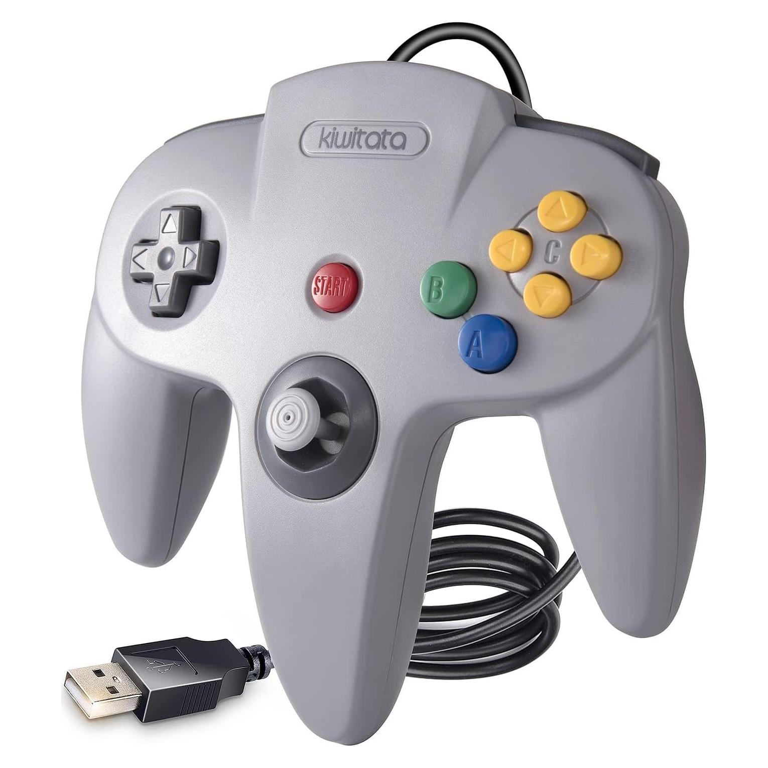 Controlador USB KIWITATA N64 para PC y Mac - Gris