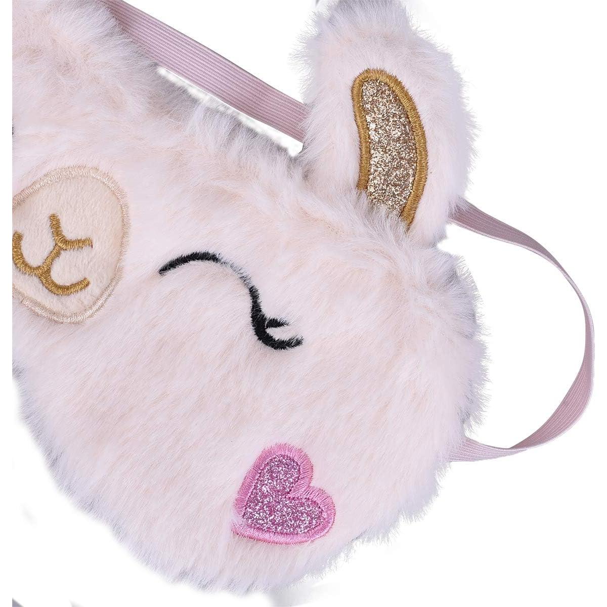 Máscara de Dormir Ulbemoll Beige Alpaca, 20cm, Peluche Suave