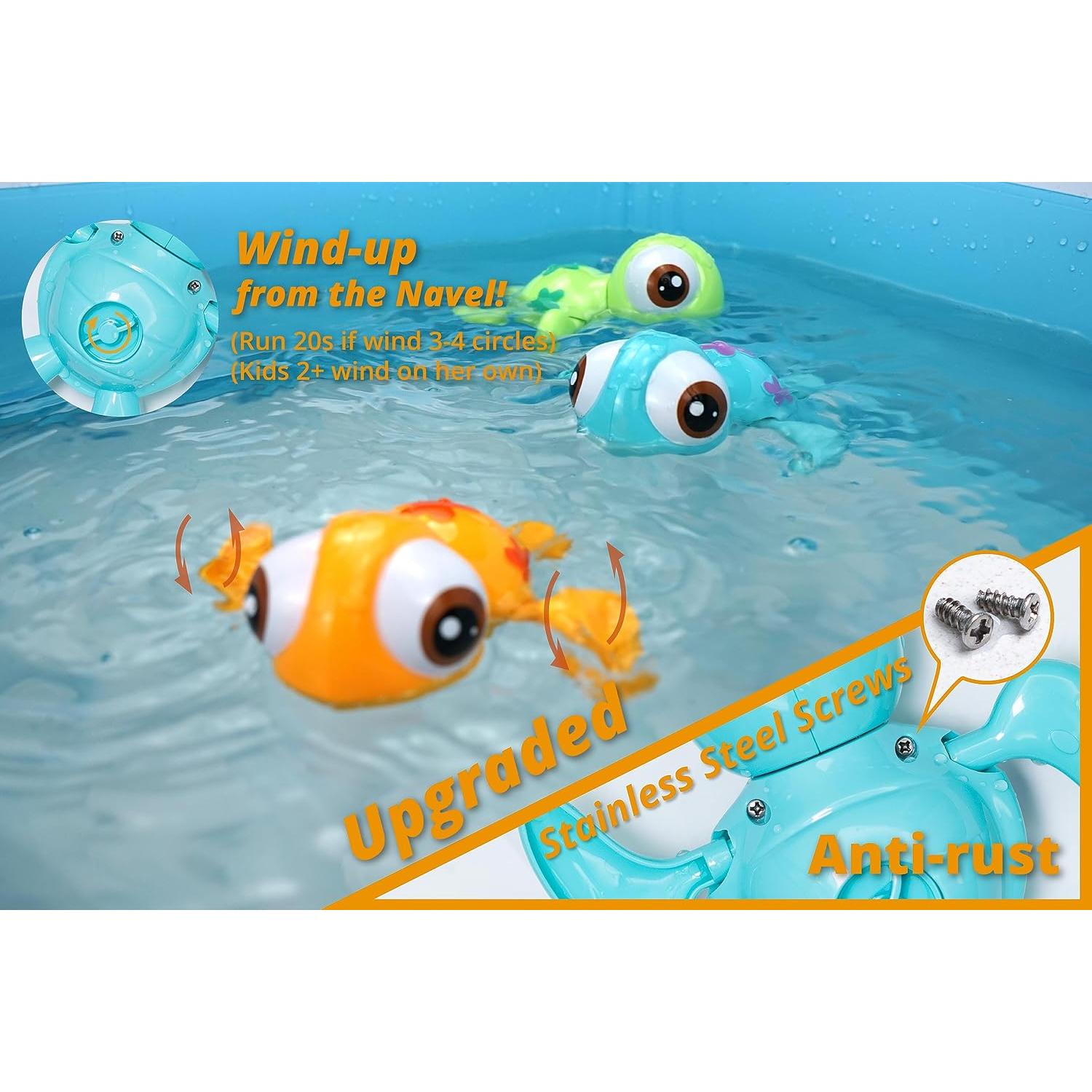 Juguete de Baño a Resorte Tortugas Marinas LITTLE BESSN 3pcs