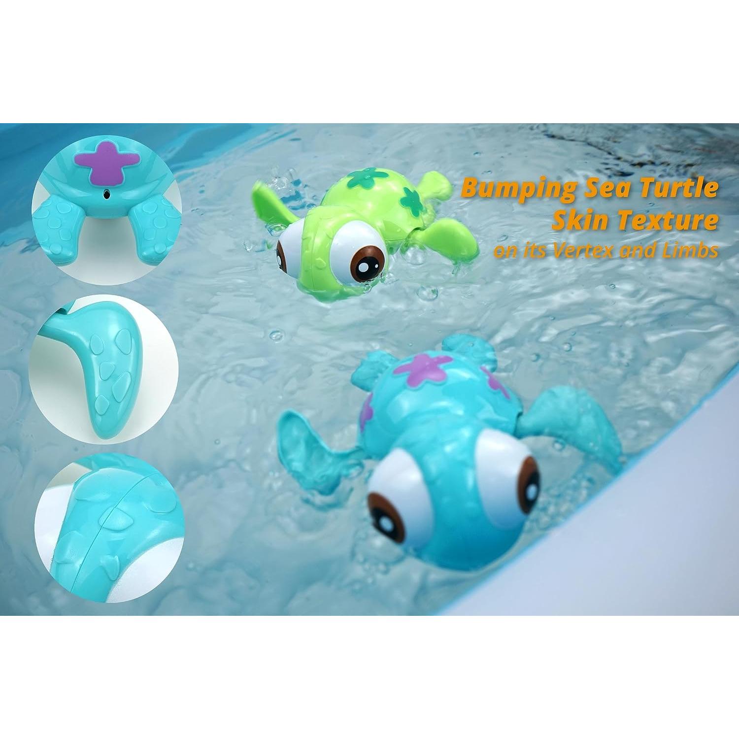 Juguete de Baño a Resorte Tortugas Marinas LITTLE BESSN 3pcs