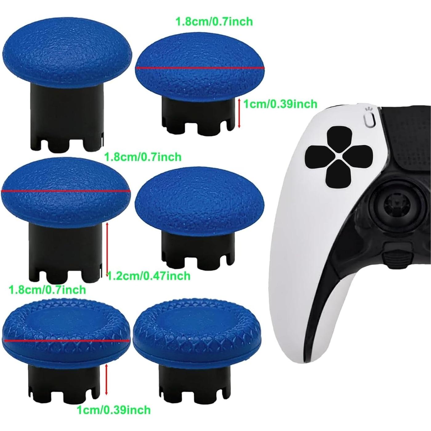 6 Tapas de Joystick Intercambiables CaoXiong PS5 Edge Azul