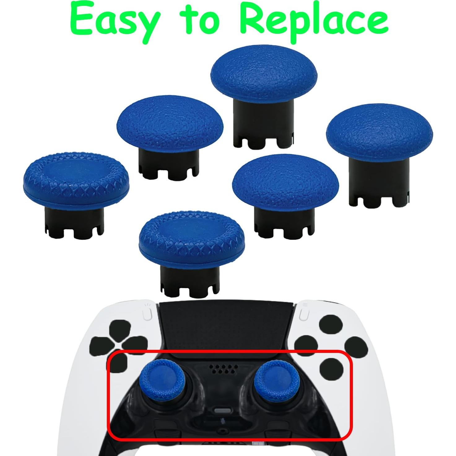 6 Tapas de Joystick Intercambiables CaoXiong PS5 Edge Azul