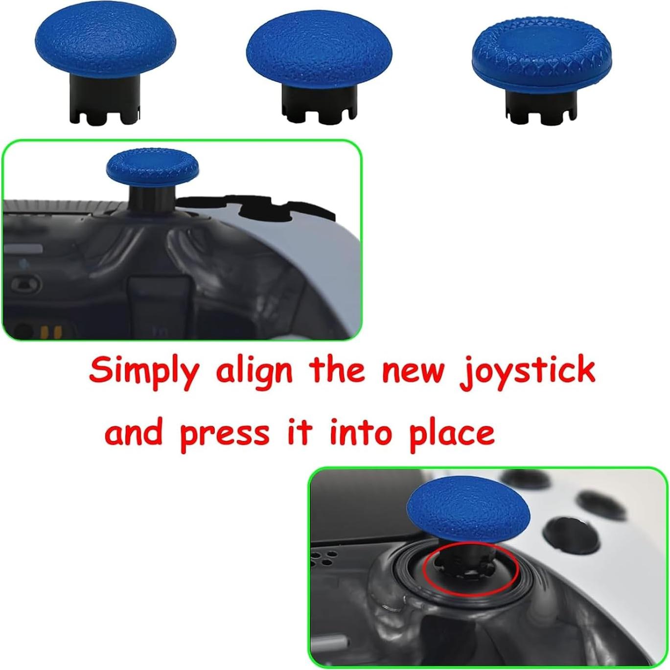 6 Tapas de Joystick Intercambiables CaoXiong PS5 Edge Azul