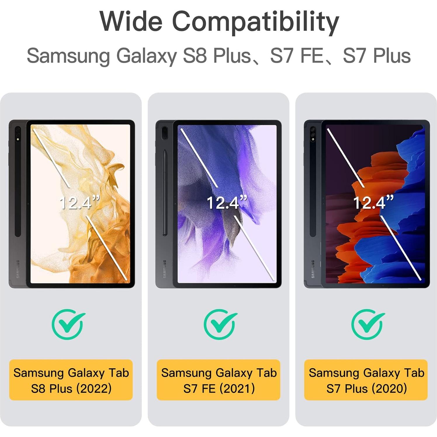 Funda JETech para Samsung Galaxy Tab S8 Plus 12.4" 2022