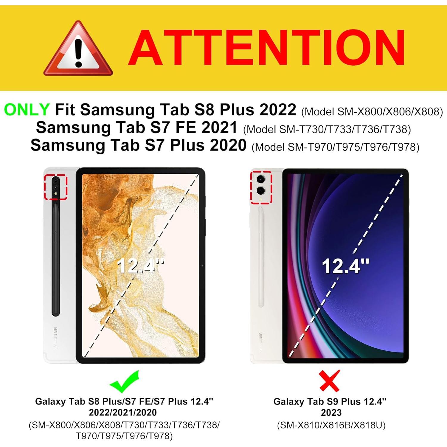 Funda Fintie para Samsung Galaxy Tab S8+ 12.4" Hibisco