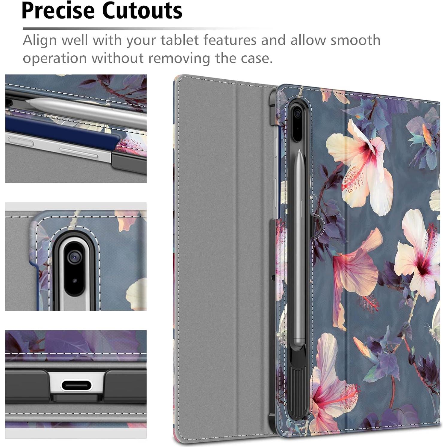 Funda Fintie para Samsung Galaxy Tab S8+ 12.4" Hibisco