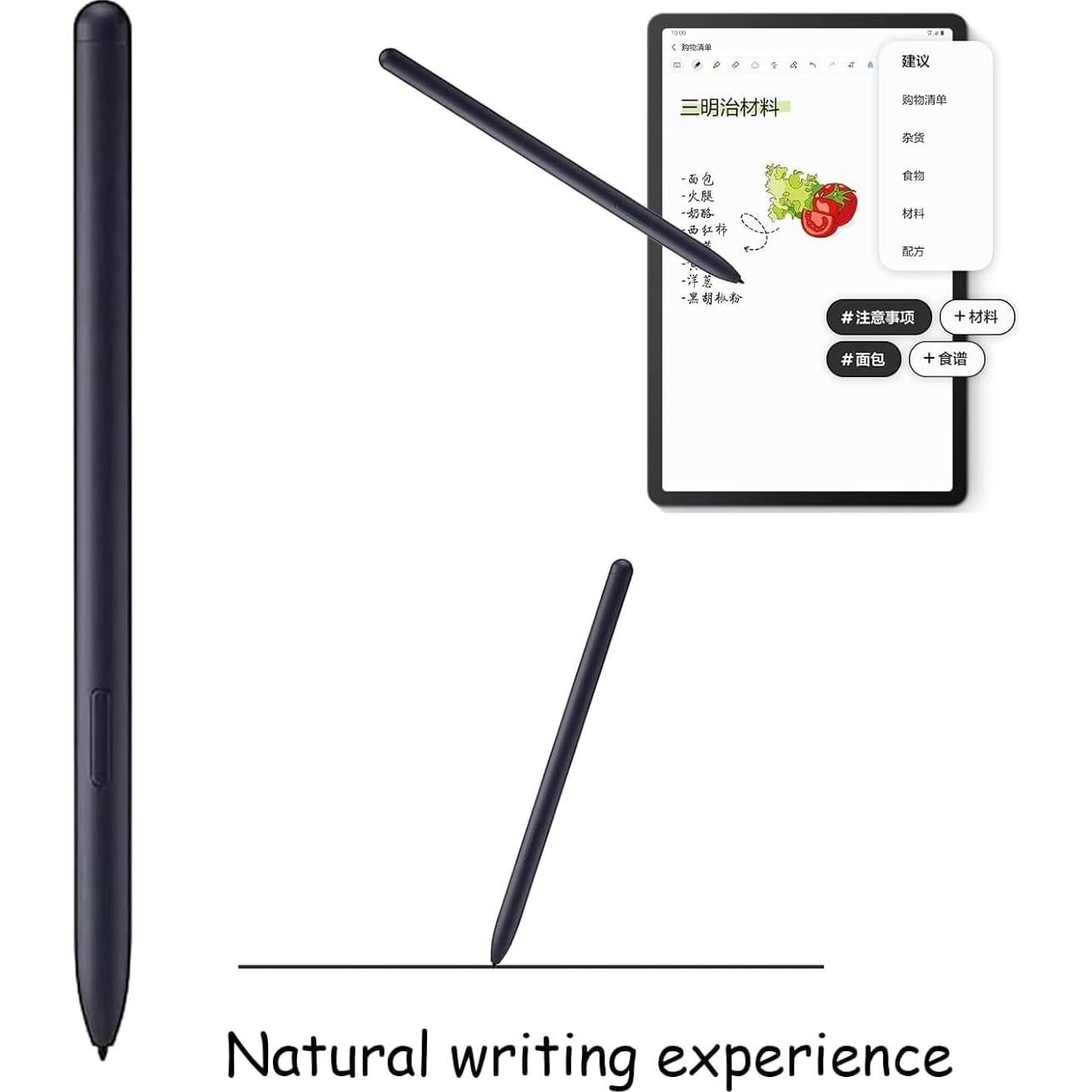 2 Stylus Pen Anglepingping para Galaxy Tab S7 FE Negro