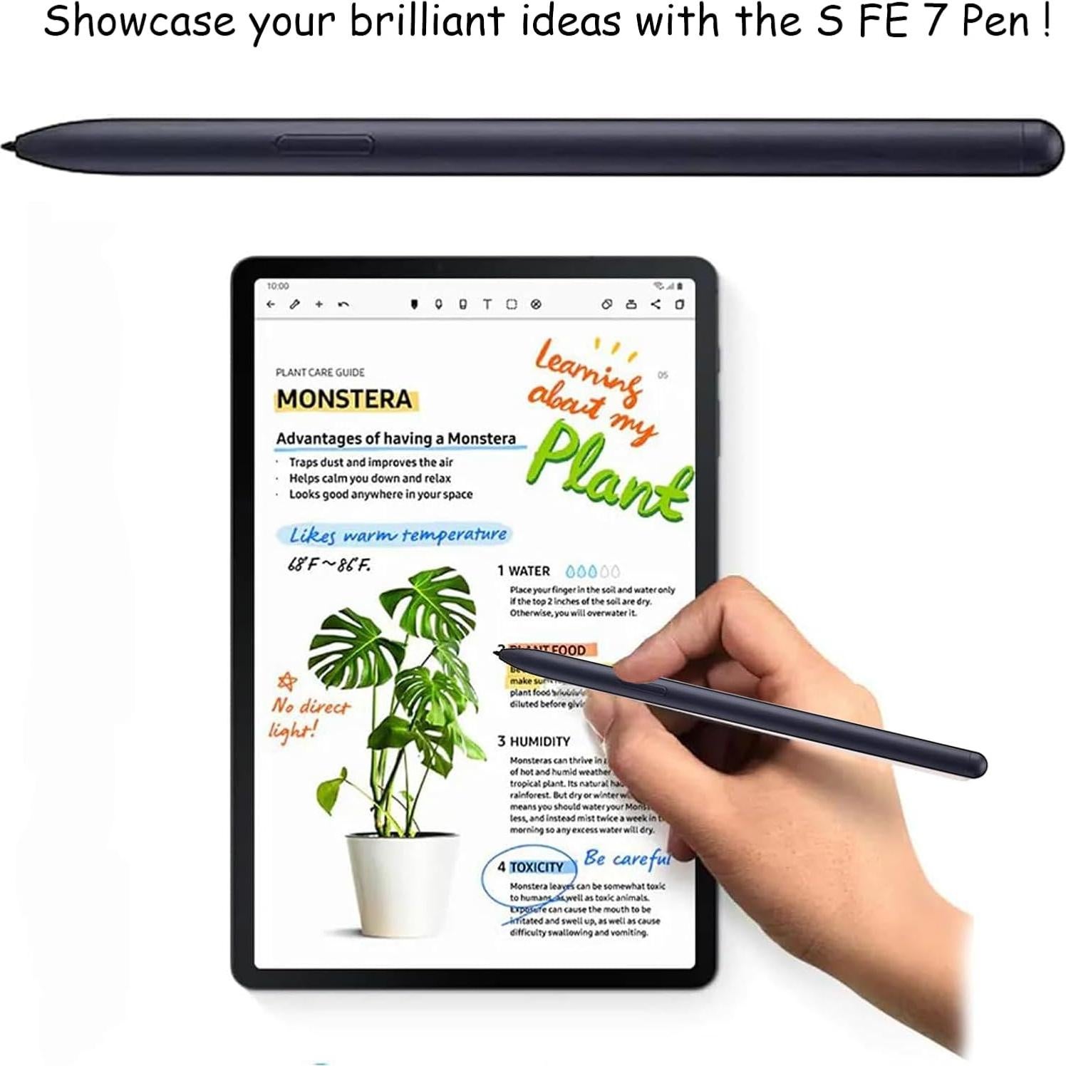 2 Stylus Pen Anglepingping para Galaxy Tab S7 FE Negro