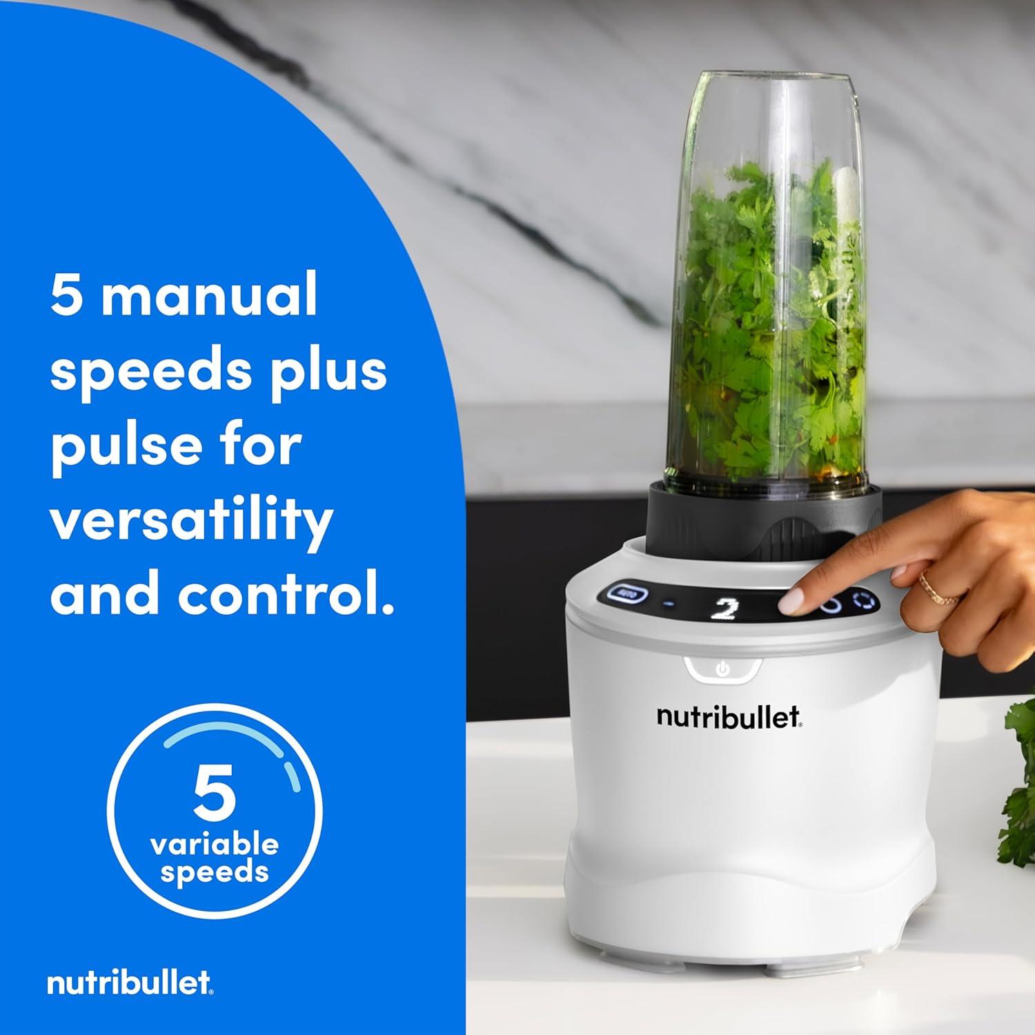 Licuadora NutriBullet SmartSense 1400W 5 Velocidades Blanco