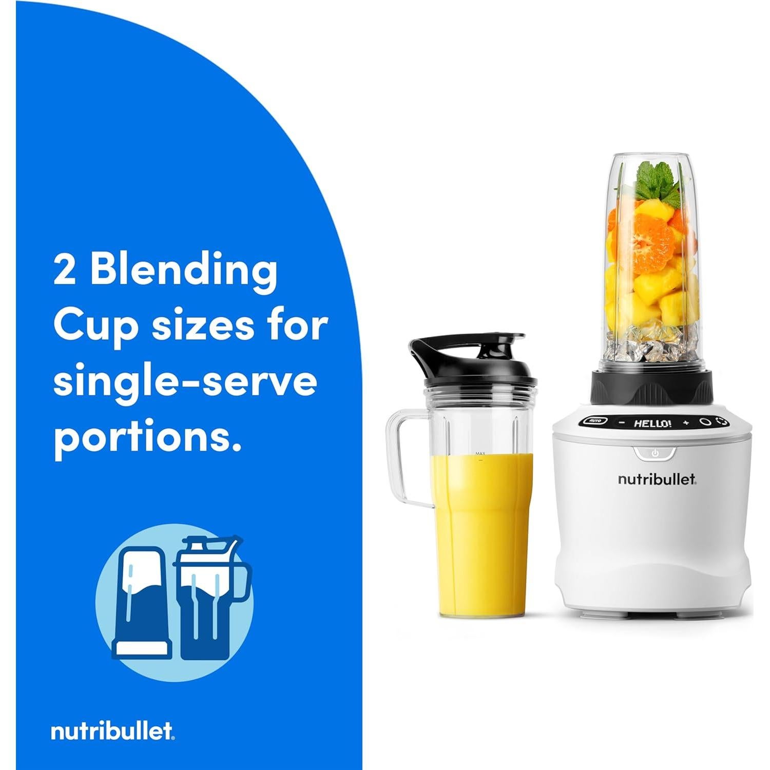 Licuadora NutriBullet SmartSense 1400W 5 Velocidades Blanco