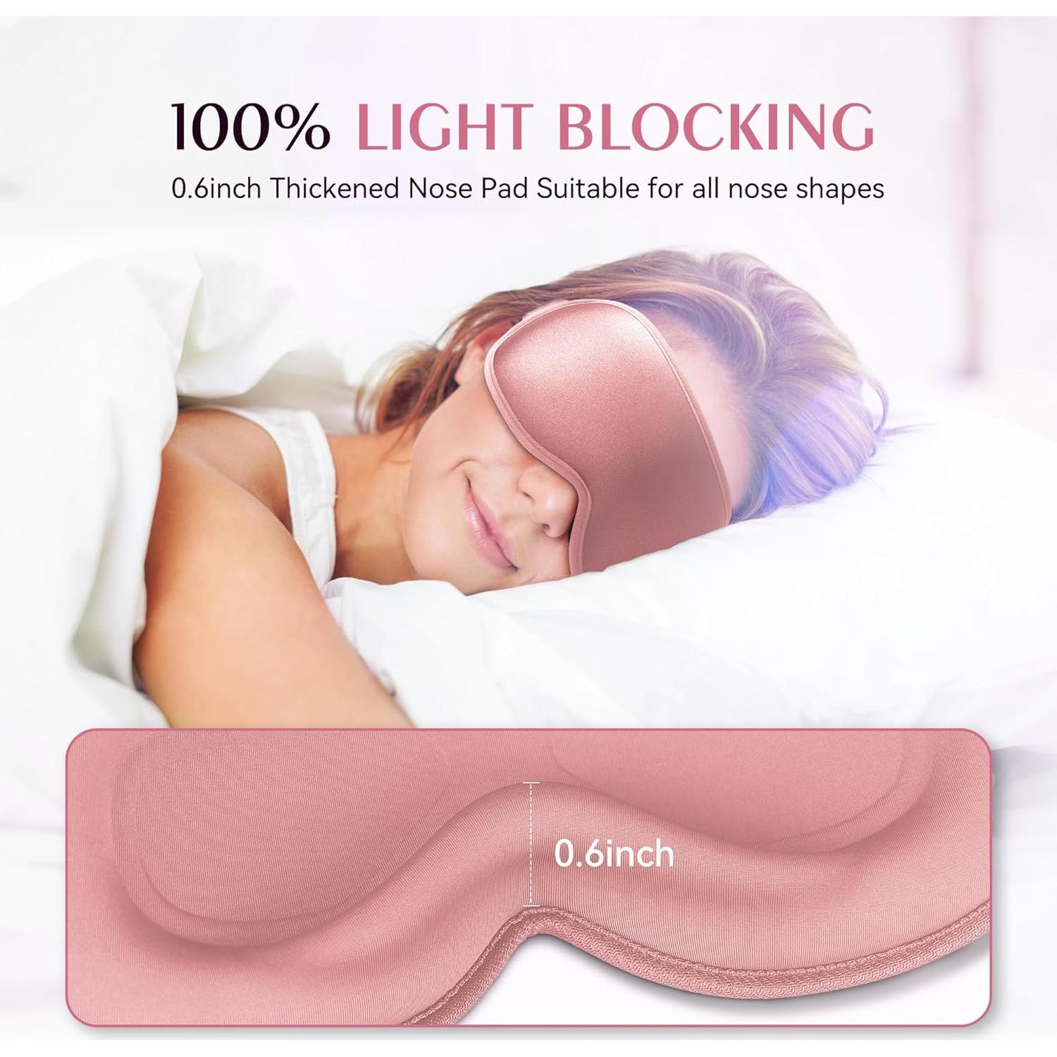 Máscara de Ojos con Peso Facemoon 3D - 2 Paquete Rosa Negro