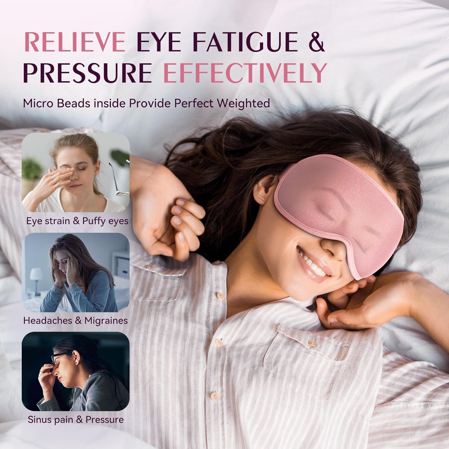 Máscara de Ojos con Peso Facemoon 3D - 2 Paquete Rosa Negro