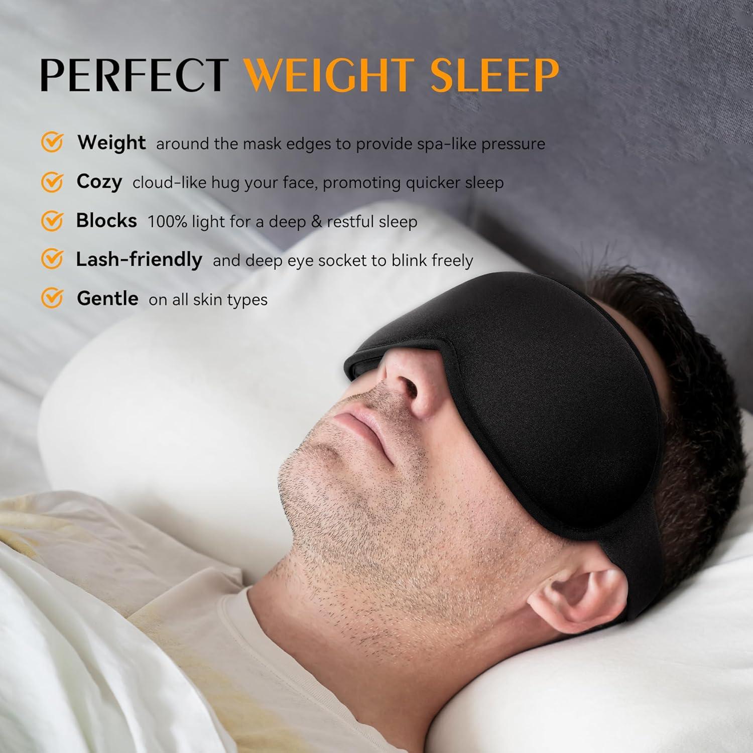 Máscara de Ojos con Peso Facemoon 3D - 2 Paquete Rosa Negro