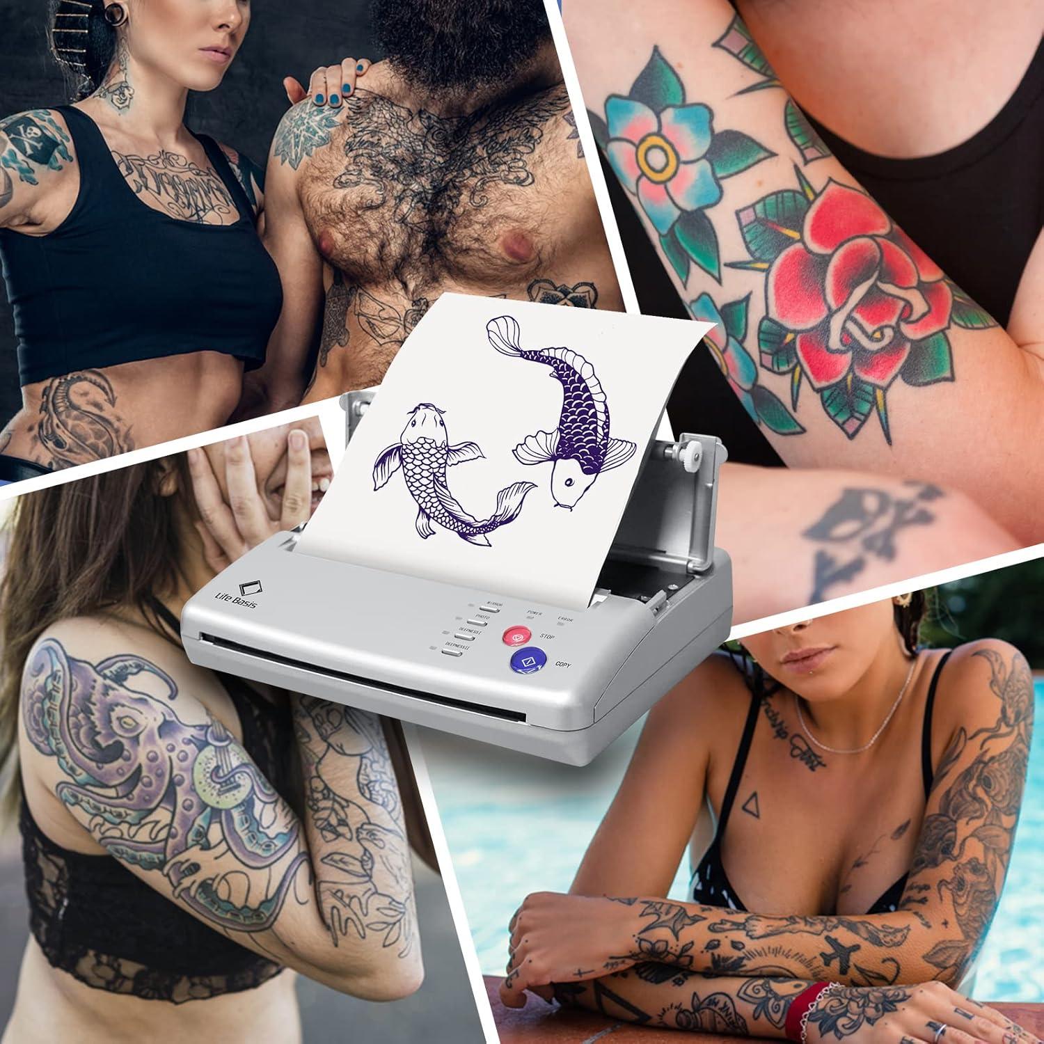 Impresora de Tatuajes LifeBasis Profesional con 20 Hojas A4/A5